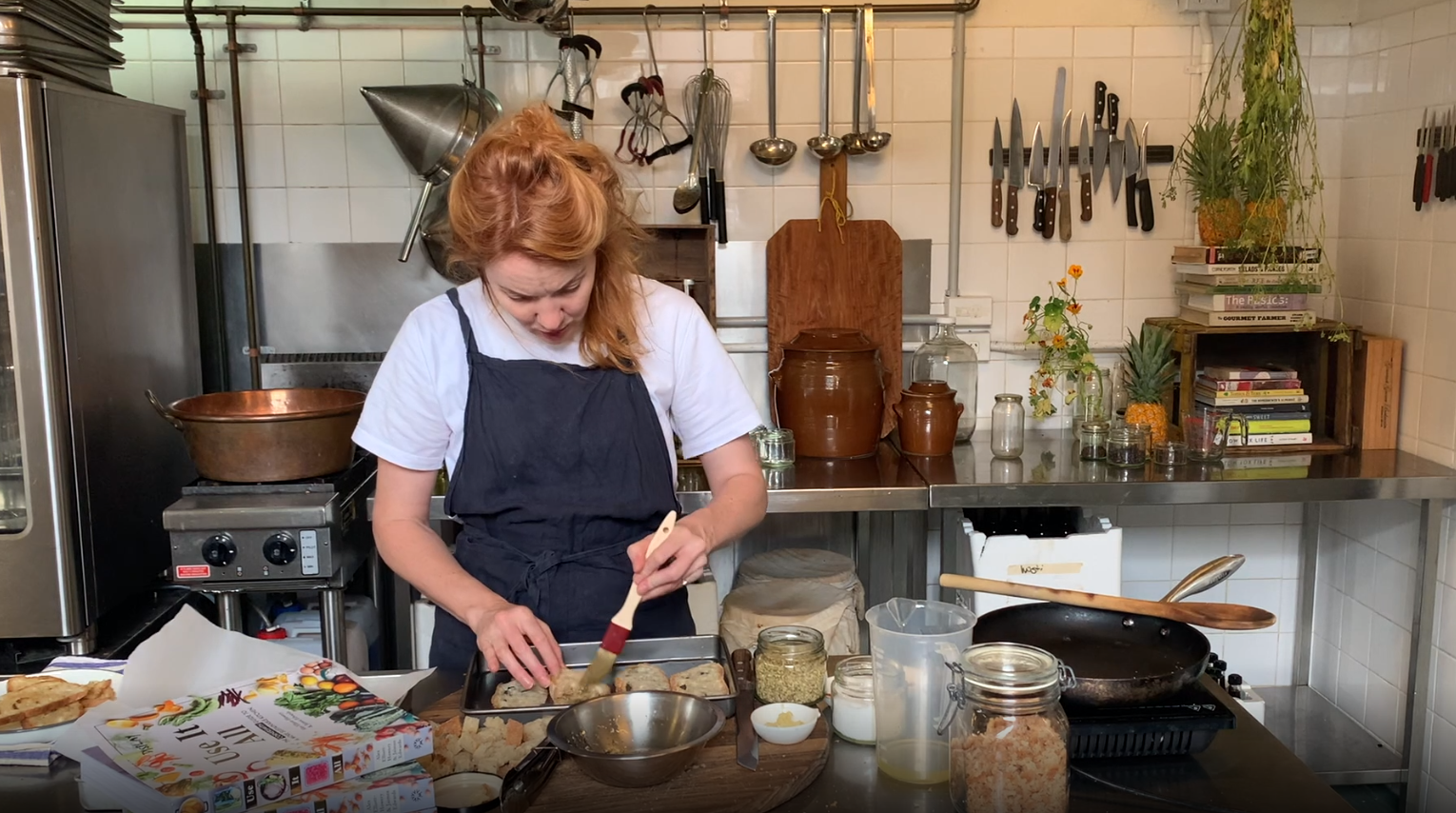 Making crackers out of old bread